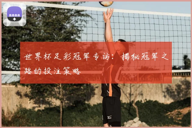 世界杯足彩冠军专访：揭秘冠军之路的投注策略